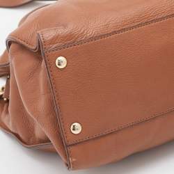 Pre Owned MICHAEL Michael Kors Brown Leather East West Hamilton Tote