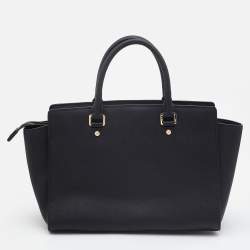 MICHAEL Michael Kors Black Leather Selma Satchel