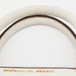 Pre Owned MICHAEL Michael Kors Black/White Canvas and Leather Selma Satchel