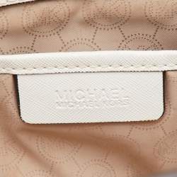 Pre Owned MICHAEL Michael Kors Black/White Canvas and Leather Selma Satchel