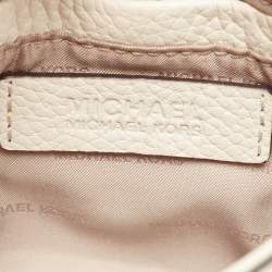 Pre Owned MICHAEL Michael Kors Off-White Leather Fulton Crossbody Bag