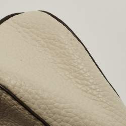 Pre Owned MICHAEL Michael Kors Off-White Leather Fulton Crossbody Bag