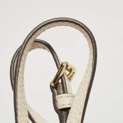 Pre Owned MICHAEL Michael Kors Off-White Leather Fulton Crossbody Bag