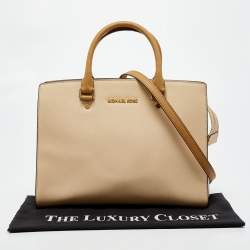 مملوكة مسبقًا   MICHAEL Michael Kors Tri Color Leather Medium Selma Satchel