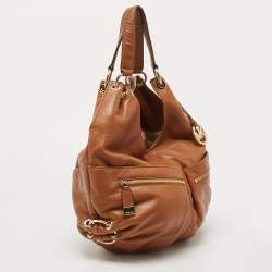 Pre Owned Michael Kors Brown Soft Leather Large Layton Hobo
