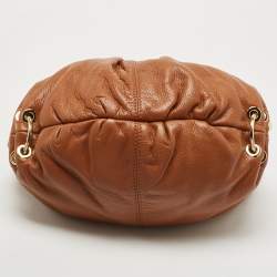 Pre Owned Michael Kors Brown Soft Leather Large Layton Hobo