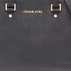 Pre Owned MICHAEL Michael Kors Black Saffiano Leather Large Selma Tote