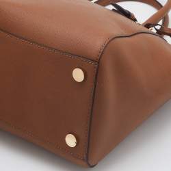 Pre Owned MICHAEL Michael Kors Tan Leather Ciara Satchel