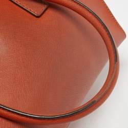 Pre Owned MICHAEL Michael Kors Orange Leather East West Hamilton Tote