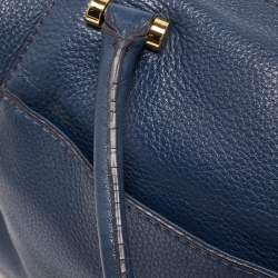 Pre Owned MICHAEL Michael Kors Navy Blue Soft Leather Fulton Hobo