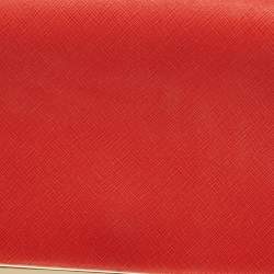 Pre Owned MICHAEL Michael Kors Red Leather Tilda Clutch Bag