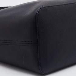 Pre Owned MICHAEL Michael Kors Black Leather Large Jet Set Travel Tote