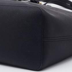 Pre Owned MICHAEL Michael Kors Black Leather Large Jet Set Travel Tote