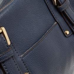 Pre Owned MICHAEL Michael Kors Dark Blue Leather Bedford Satchel