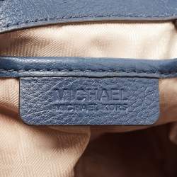 Pre Owned MICHAEL Michael Kors Dark Blue Leather Bedford Satchel