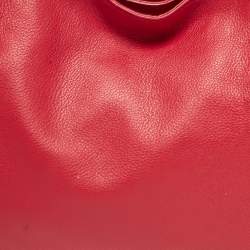 Pre Owned MICHAEL Michael Kors Red Leather Chain Tote