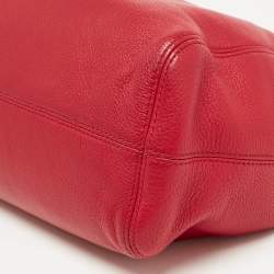 Pre Owned MICHAEL Michael Kors Red Leather Chain Tote