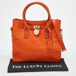 Pre Owned حقيبة يد توتس مايكل مايكل كورس هاميلتون نورث ساوث جلد أسود كبيرة