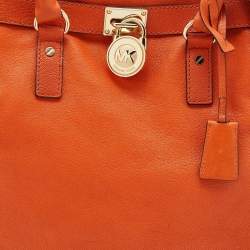 Pre Owned حقيبة يد توتس مايكل مايكل كورس هاميلتون نورث ساوث جلد أسود كبيرة