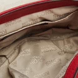 Pre Owned MICHAEL Michael Kors Red Leather Flap Crossbody Bag