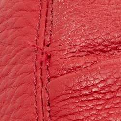 Pre Owned MICHAEL Michael Kors Red Leather Flap Crossbody Bag
