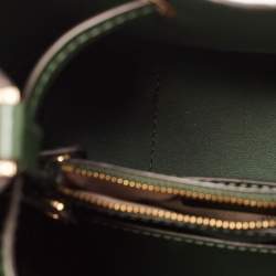 Pre Owned MICHAEL Michael Kors Green/Brown Signature Coated Canvas and Leather Mercer Drawstring Bucket Bag 