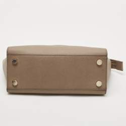 Pre Owned MICHAEL Michael Kors Beige Saffiano Leather Medium Selma Tote