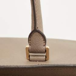 Pre Owned MICHAEL Michael Kors Beige Saffiano Leather Medium Selma Tote