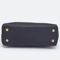 Pre Owned MICHAEL Michael Kors Saffiano Black Leather Medium Cynthia Tote