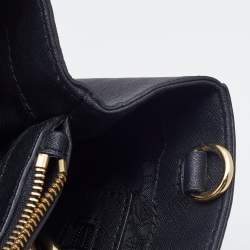 Pre Owned MICHAEL Michael Kors Saffiano Black Leather Medium Cynthia Tote