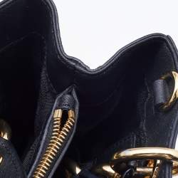 Pre Owned MICHAEL Michael Kors Saffiano Black Leather Medium Cynthia Tote