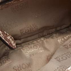 مملوكة مسبقًا حقيبة كروس مايكل مايكل كورس بيدفورد جلد ذهبي ميتاليك 