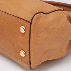 مملوكة مسبقًا MICHAEL Michael Kors Beige Python Embossed Leather Hamilton North South Tote