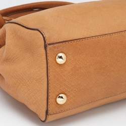 مملوكة مسبقًا MICHAEL Michael Kors Beige Python Embossed Leather Hamilton North South Tote