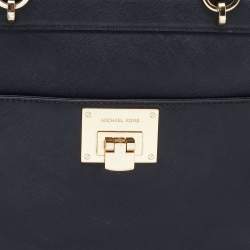 Pre Owned MICHAEL Michael Kors Black Saffiano Leather Tina TZ Tote