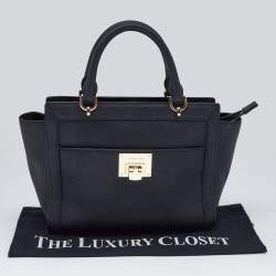 Pre Owned MICHAEL Michael Kors Black Saffiano Leather Tina TZ Tote