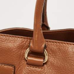 Pre Owned MICHAEL Michael Kors Brown Leather East West Hamilton Tote