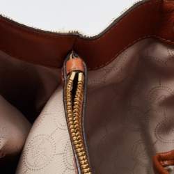 Pre Owned MICHAEL Michael Kors Off White Signature Coated Canvas Cynthia Tote