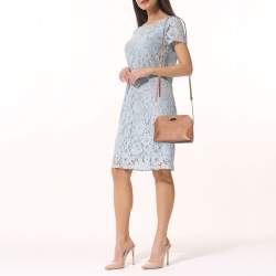 مملوكة مسبقًا MICHAEL Michael Kors Brown Leather Jet Set Travel Dome Crossbody Bag