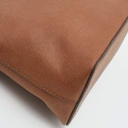 مملوكة مسبقًا MICHAEL Michael Kors Brown Leather Jet Set Travel Dome Crossbody Bag