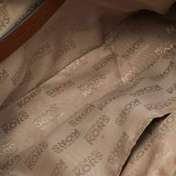 مملوكة مسبقًا MICHAEL Michael Kors Brown Leather Jet Set Travel Dome Crossbody Bag