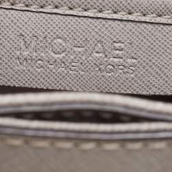 Pre Owned MICHAEL Michael Kors Grey Saffiano Leather Hamilton Traveler Tote