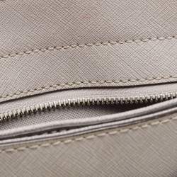 Pre Owned MICHAEL Michael Kors Grey Saffiano Leather Hamilton Traveler Tote