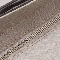 Pre Owned MICHAEL Michael Kors Grey Saffiano Leather Hamilton Traveler Tote