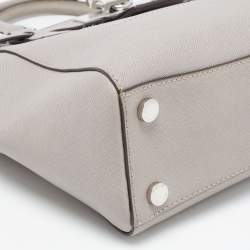 Pre Owned MICHAEL Michael Kors Grey Saffiano Leather Hamilton Traveler Tote