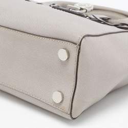 Pre Owned MICHAEL Michael Kors Grey Saffiano Leather Hamilton Traveler Tote
