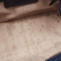 Pre Owned MICHAEL Michael Kors Blue Saffiano Leather Small Selma Crossbody Bag