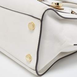 Pre Owned حقيبة يد مايكل مايكل كورس هاميلتون إيست ويست جلد سافيانو أسود 