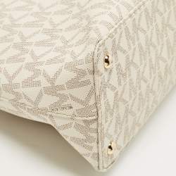 Pre Owned حقيبة مايكل مايكل كورس سيندي دوم كانفاس مقوى بيج بالشعار