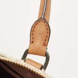 Pre Owned حقيبة مايكل مايكل كورس سيندي دوم كانفاس مقوى بيج بالشعار